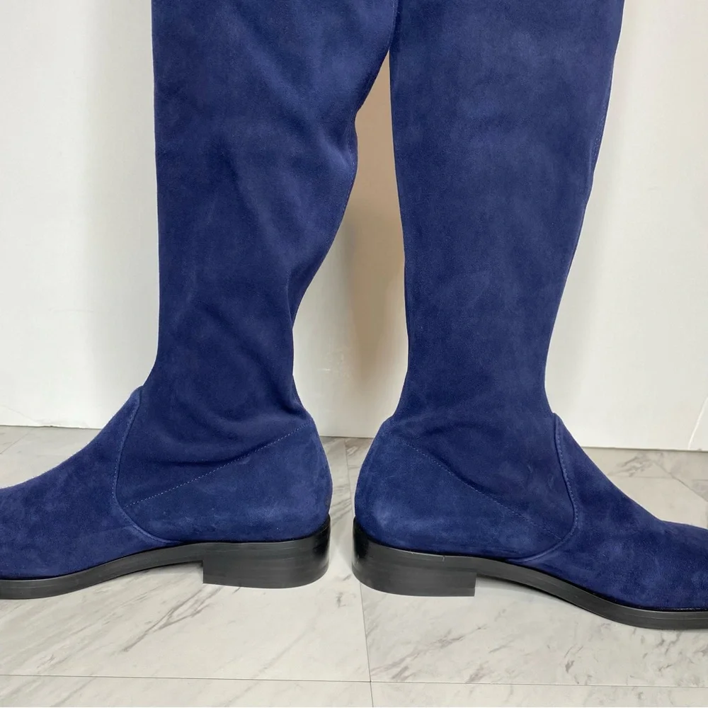 Stuart Weitzman Blue Suede Over The Knee Boot 7B